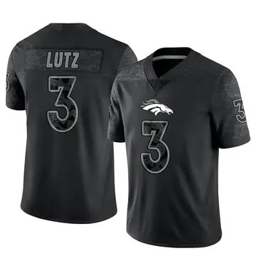 Youth Denver Broncos Wil Lutz Black Limited Reflective Jersey By Nike