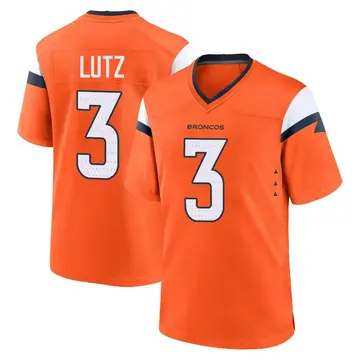 Youth Denver Broncos Wil Lutz Orange Game Jersey By Nike