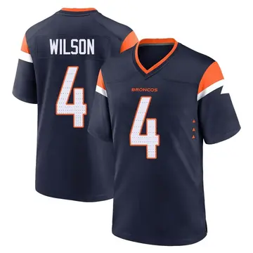 Youth Denver Broncos Zach Wilson Navy Game Alternate Jersey By Nike