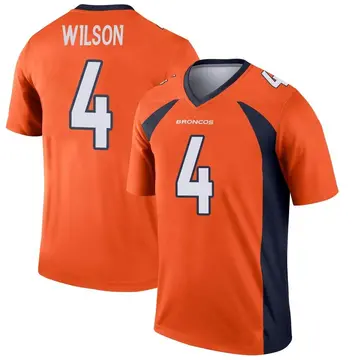 Youth Denver Broncos Zach Wilson Orange Legend Jersey By Nike