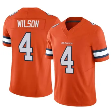 Youth Denver Broncos Zach Wilson Orange Limited Vapor F.U.S.E. Jersey By Nike